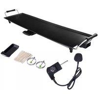 Costway Electric XXL Teppanyaki Table Grill 90 x 23CM Non-Stick Griddle BBQ Hot Plate in Black | Size: 90 x 23 cm