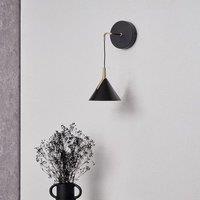 Ruma Matt Black & Gold LED Wall Light