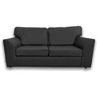 Danbury Leather 3 Seater Sofa Full Back Black, Brown or Grey