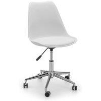 netfurniture Danica Office Chair White/Chrome Height Adjustable in White