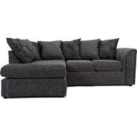 Furnishings For Less UK Byron Dundee Chenille Fabric 3 to 4 Seater L Shaped Corner Sofa Grey or light Grey Left Hand Facing