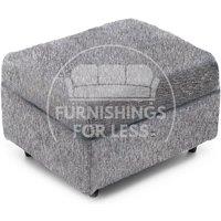 Furnishings For Less UK Byron Dundee Fabric Footstool Sofa Accessory in Light Grey