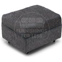 Furnishings For Less UK Byron Dundee Fabric Footstool Sofa Accessory in Grey
