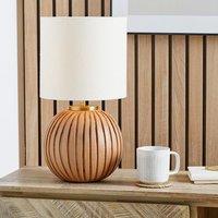 Ruma Terracotta Textured Ball Table Lamp in Natural