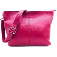 Small Genuine Italian Leather Shoulder Handbag With Detachable Strap
