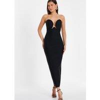 Quiz Women's Black Cut Out Midaxi Dress | Size: 14