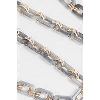 Sarta Women's Square Link Acrylic Bag Strap Grey
