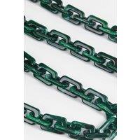 Sarta Women's Square Link Acrylic Bag Strap in Green