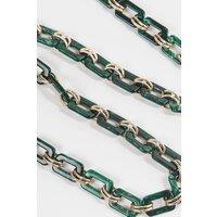 Sarta Women's Square Link Acrylic Bag Strap Green