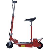 HOMCOM Foldable Powered Scooter with Adjustable Seat & Brake in Red