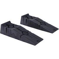 DURHAND 2.5 Ton Plastic Car Lifting Ramps Automotive Vehicle Garage in Black