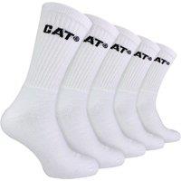 CAT Men's 5 Pack Durable Cotton Performance Work Socks in White | Size: 6-9