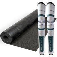 Novecrafto Heavy-Duty Mineral Shed Roofing Felt - Standard Grade Roof Felt (5m x 1m) (2 Rolls) in Black
