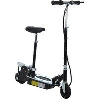 HOMCOM Foldable Powered Scooter with Adjustable Seat & Brake in Black
