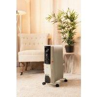 Marco Paul 9 Fin Oil Filled Electric Heaters for Home Mini Radiator Indoor Heater in White
