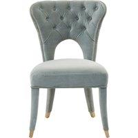 Orsina Blue Velvet Feature Chair, Button Tufted Armchair With Gold-Tipped Legs, Mahogany Lounge Chair, Accent Chair in Green