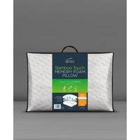 Snuggledown Single Bliss Bamboo Touch Memory Foam Deep Filled Side Sleeper Pillow in White