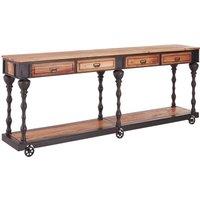Orsina Ample Storage 4 Drawer Console Table, Functional Design Sofa Table For Livingroom, Durable Console Table in Black