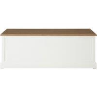 Orsina Durable Low Coffee Table, Wooden Top Decorative Coffee Table For Livingroom, Sturdy Modern Coffee Table in White