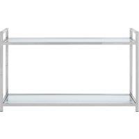 Orsina Luxe Design Console Table In Metal & Glass, Modern Table For Hallway, Distinctive Table For Livingroom in Silver