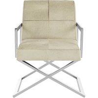 Orsina Contemporary Design Cross Base Chair, Comfortable Occasional Arm Chair, Durable Constructed Accent Armchair in Grey