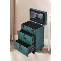 3 in 1 Professional Rolling Cosmetic Train Case Trolley Case Beauty Storage Box for Hairdressing Beauty