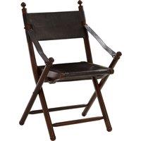 Orsina Timeless Design Teak & Black Folding Chair, Versatile Garden Chair For Outdoor, Space Saving Camping Chair