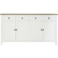 Orsina Durable Four Door Sideboard, Ample Storage Space Modern Sideboard, Versatile Design Mid Century Sideboard in White