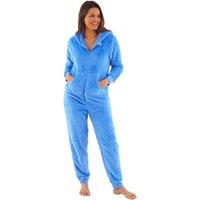 Love to Sleep Women's Fluffy Fleece Onesie in Blue | Size: 12-14