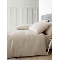 Catherine Lansfield 'Brushed Cotton' Duvet Cover Set in Cream | Size: Super King
