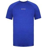 BoxRaw Men's Short Sleeve Crew Neck Navy Tailored Fit SMRT-TEC T-Shirt in Blue | Size: XS