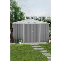 1010 ft Outdoor Metal Storage Shed with Lockable Door
