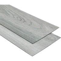 Living and Home Realistic Wood Effect Self Adhesive Flooring 36 Pcs in Grey