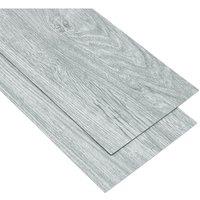 Living and Home Realistic Wood Effect Self Adhesive Flooring 36 Pcs in Grey