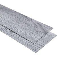 Living and Home Realistic Wood Effect Self Adhesive Flooring 36 Pcs in Grey