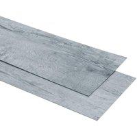 Living and Home 91*15CM Wood Effect Self Adhesive Flooring 36 Pcs in Dark Grey
