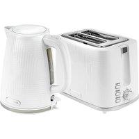 Geepas "Opus" 3000W Jug Kettle & Toaster Set 2 Slice in White