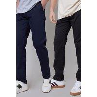 2-Pack 'Laurie' Regular Fit Cotton Chino Trousers With Stretch