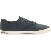 Seavees Men's Hermosa Plimsoll Standard Lace-Up Navy Synthetic Trainers in Blue | Size: 8