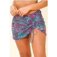 Beachcomber Women's Ruched Swim Skirt With Sewn In Brief in Turquoise | Size: 18