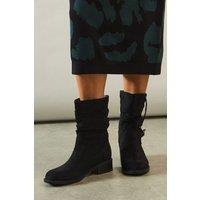 Good For The Sole: Maggie Rouche Buckle Detail Low Block Heel Ankle Boots