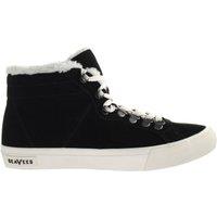 Seavees Women's Lace-Up Black Suede Leather Shoes | Size: 6