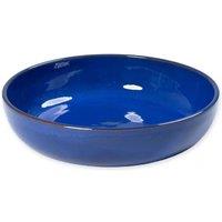 Verano Spanish Ceramics Selena Glazed Hand Dipped Kitchen Dining Large Bowl (Diam) 30cm in Blue