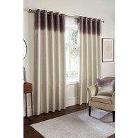Fusion 'Ombre Strata' Dim Out Pair of Eyelet Curtains in Chocolate | Size: 229 cm width x 229 cm drop