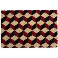 Orsina Filta Cube Doormat in Red | Size: 100 cm diameter
