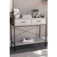 Home Discount Vida Designs Brooklyn 2 Drawer Console Table Storage Organizer 740 x 800 x 340 mm in Grey