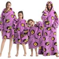 Leaper Oversized Wearable Hoodie Blanket in Purple | Size: Large