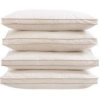 Soak&Sleep Soft As Down Microfibre Standard Pillow 4 Pack - Medium/Firm in White