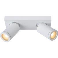 Lucide 'TAYLOR' Dimmable Tiltable Bathroom LED Twin Ceiling Spotlight GU10 in White