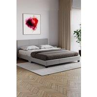 Home Discount Vida Designs Lisbon Double Faux Leather Bed Frame UKFR Fabric Storage in Grey